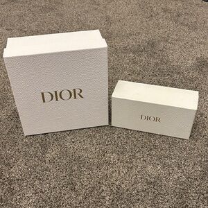 Dior White Boxes with Gold Accents